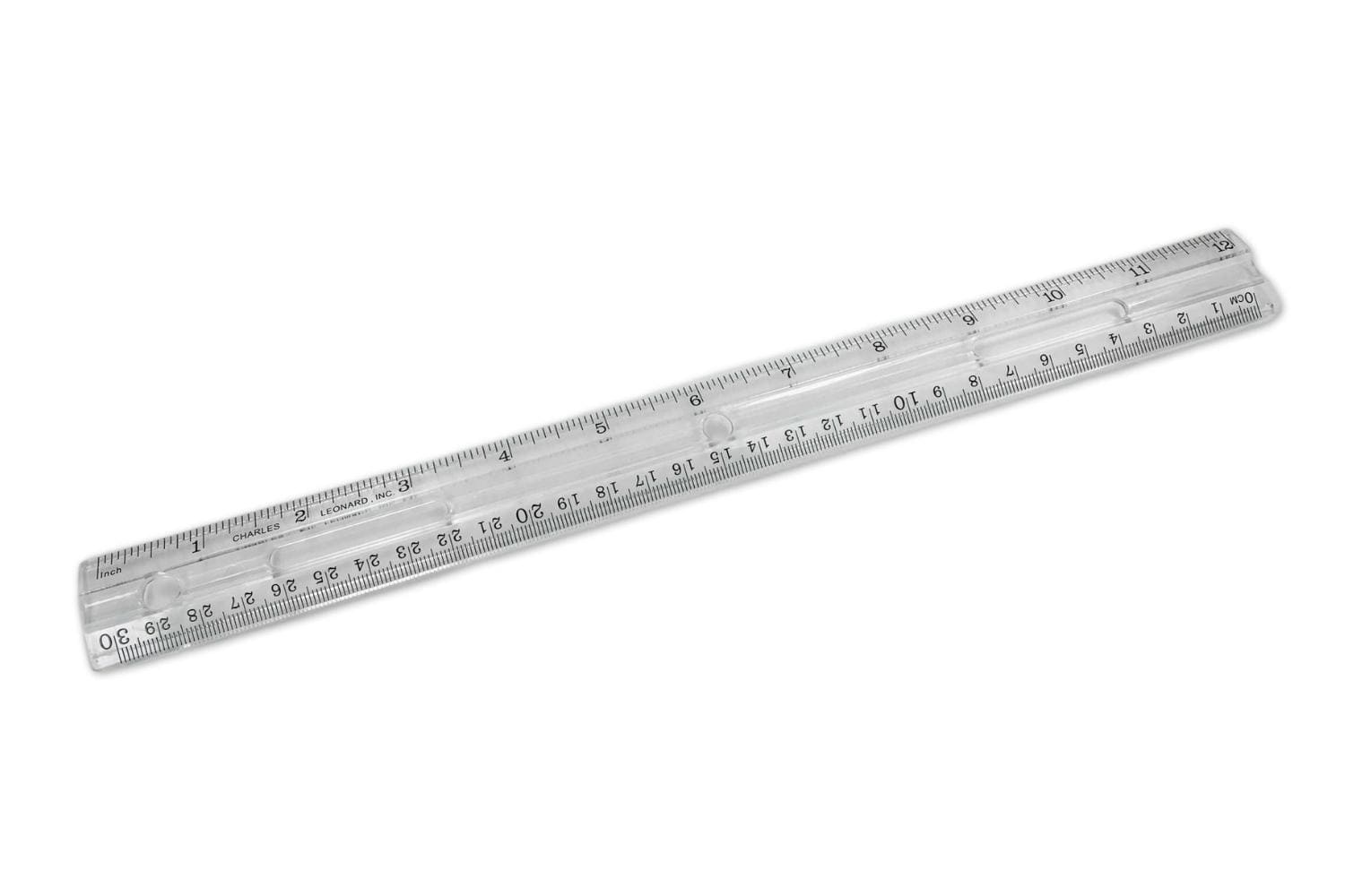 Clear Plastic Ruler, Standard/Metric, 12 Long, Clear