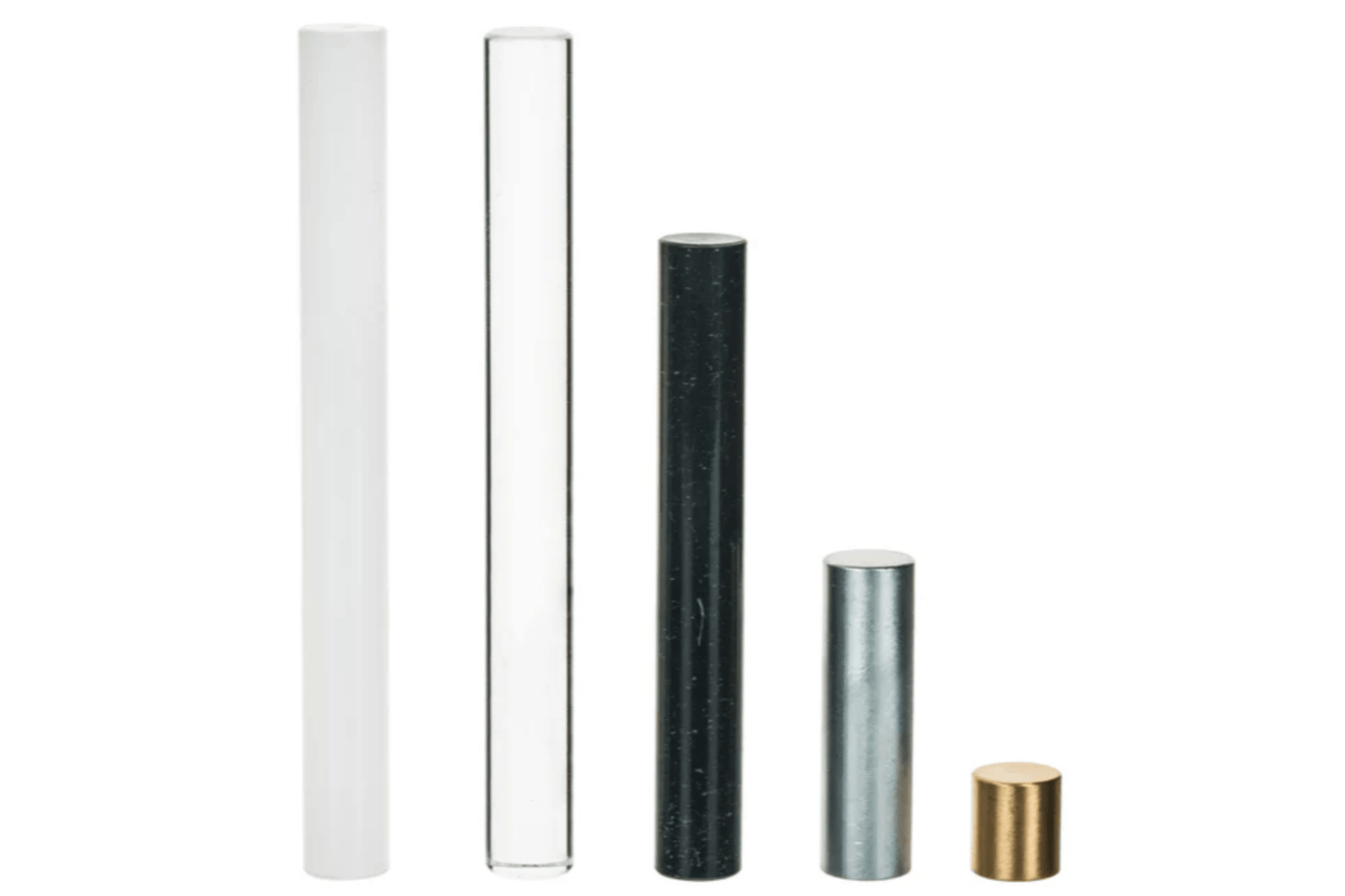 Arbor Scientific Equal Mass Density Set, 2 Metals and 3 Plastics