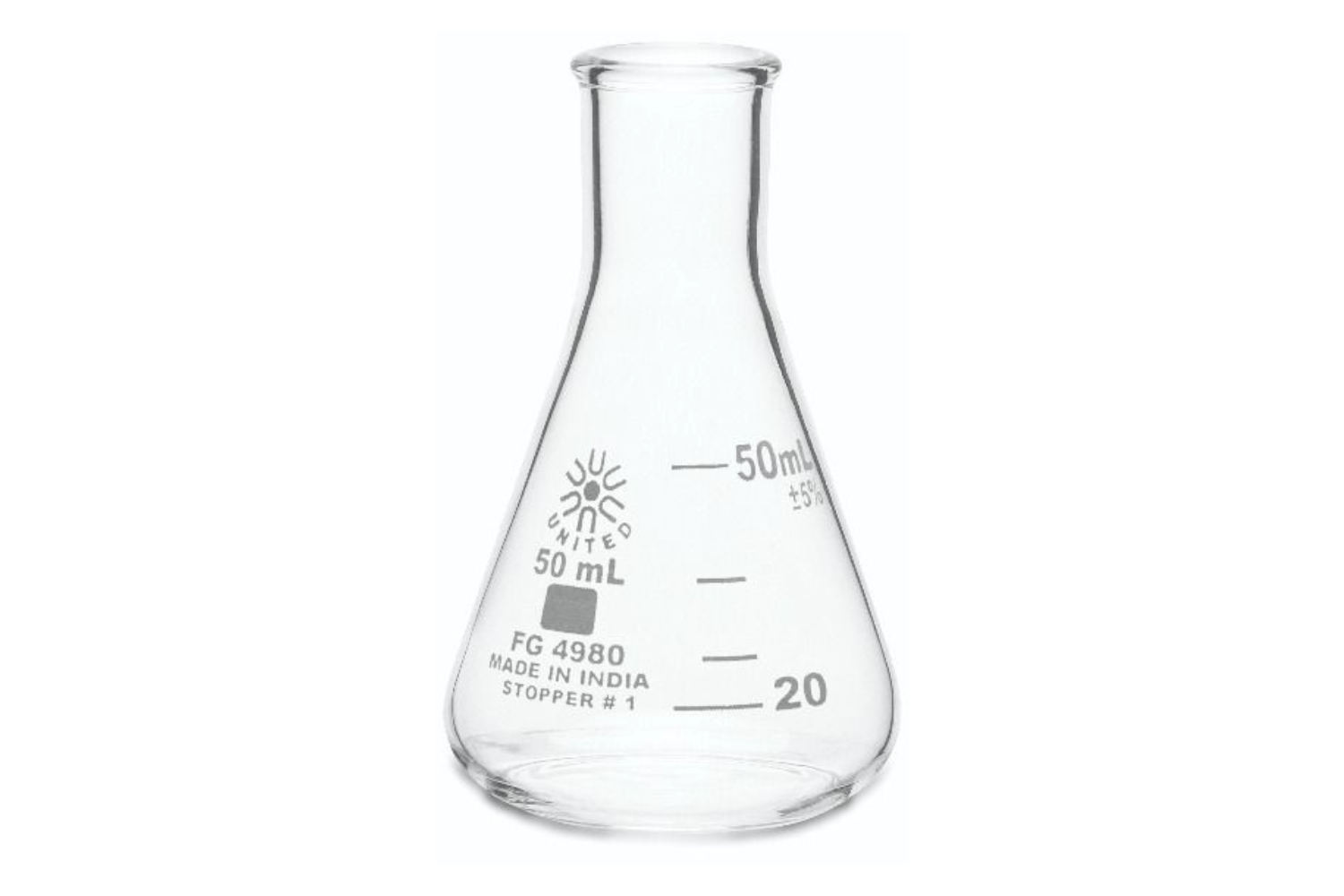 Arbor Scientific Erlenmeyer Flask, 50 mL, 12 Pack