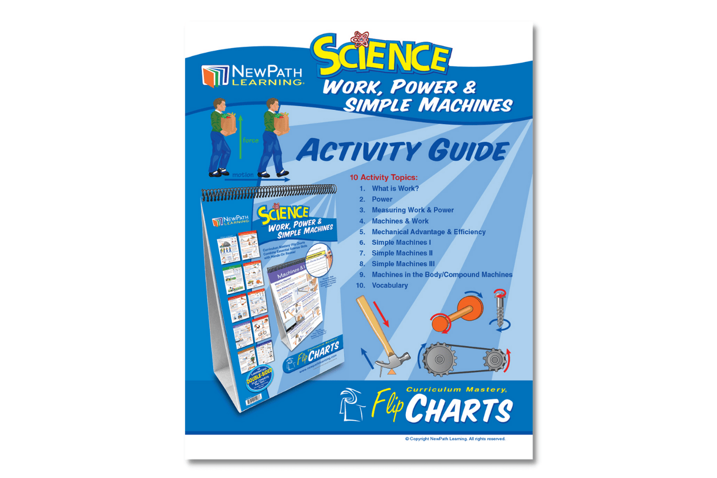 Newpath Learning 2026951 Work Power & Simple Machines Flip Chart Online Multimedia Lesson