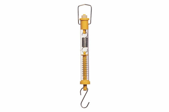 5000g/50 N Spring Scale, Yellow - Arbor Scientific