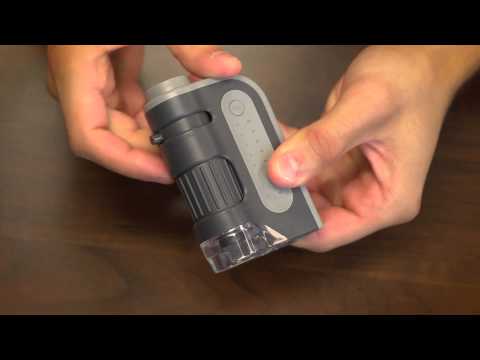 Handheld Mini Pocket Microscope Slides Kit LED Light 60X-120X